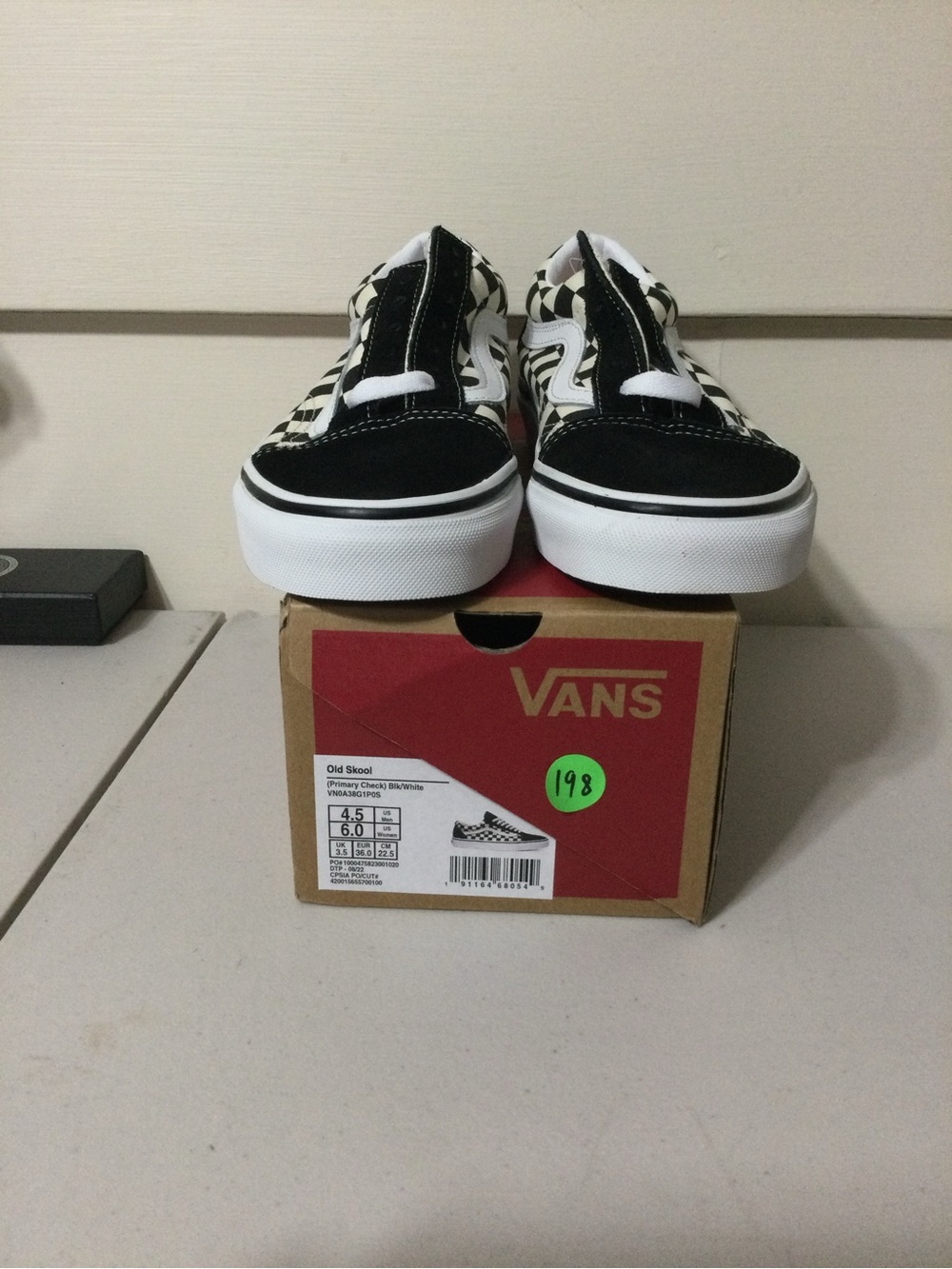 Vans Old Skool Checkerboard Sneakers - Black & White